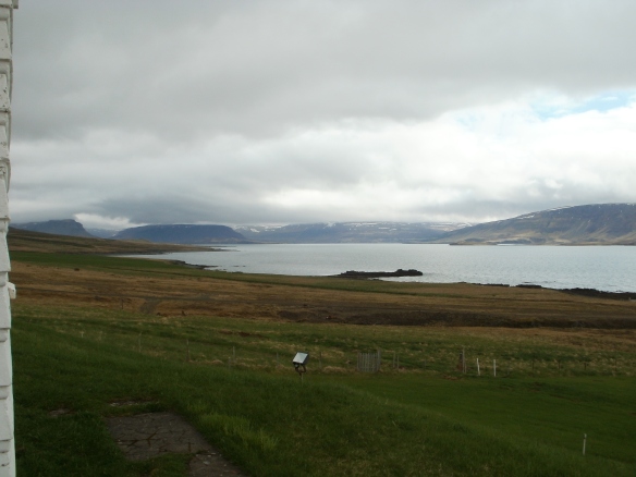 Looking towards the top (?) (inland) of the Hvalfjordur (whale fjord). 